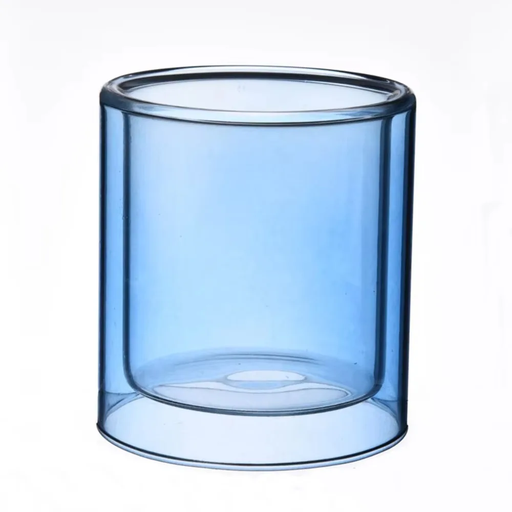 Kerzenhalter aus Glas, transparent, LED-Teelicht, Kerzenhalter, leere Tasse für Hochzeit, Tischdekoration, Heimdekoration