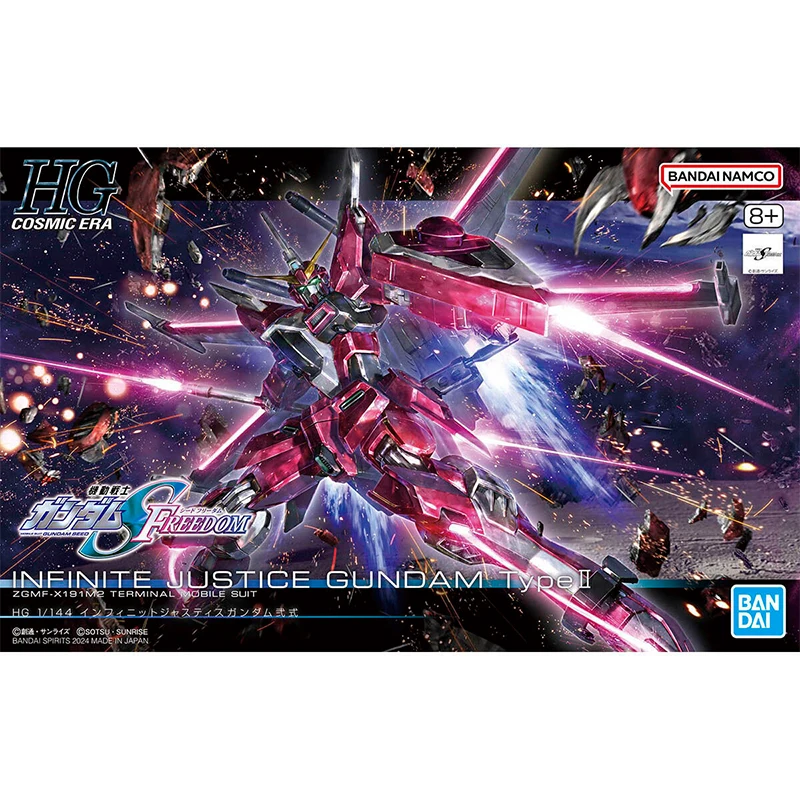 Oryginalny Gundam HGCE Seed Freedom Infinity Justice Type2 Bandai, Model do Składania, Ruchome Figurki Akcji Anime, Kolekcjonerskie Zabawki