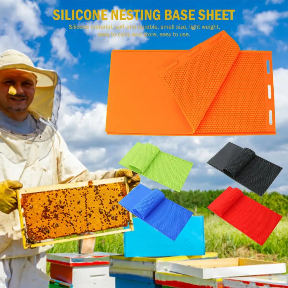 Beeswax Press Embosser 5.4mm Beeswax Press Mold Rubber Comb Sheet Beekeeping Accessory for Honeycomb Pattern Creation