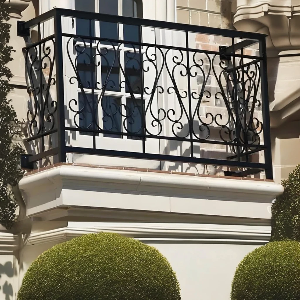 التخصيص الحديد الزهر حديقة سياج شرفة الدرابزين بارك المدرسة الضميمة جدار درابزين بناء الطريق السريع الأرضيات المقاوم للصدأ #2