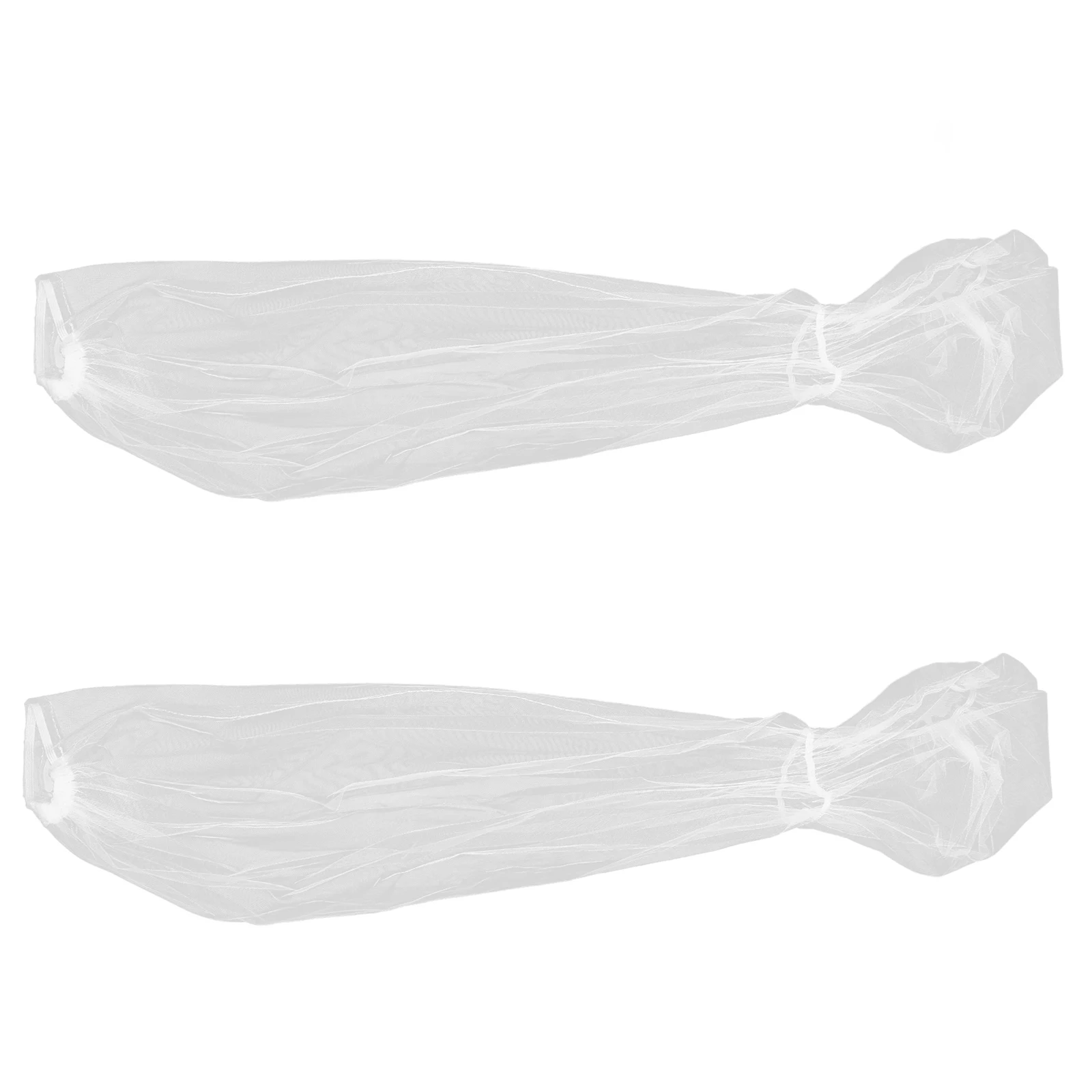 

Mesh Arm Sleeves White Lightweight Sun Protection For Women Wedding Bridal Accessories Outdoor Wear Puff Sleeve Dress