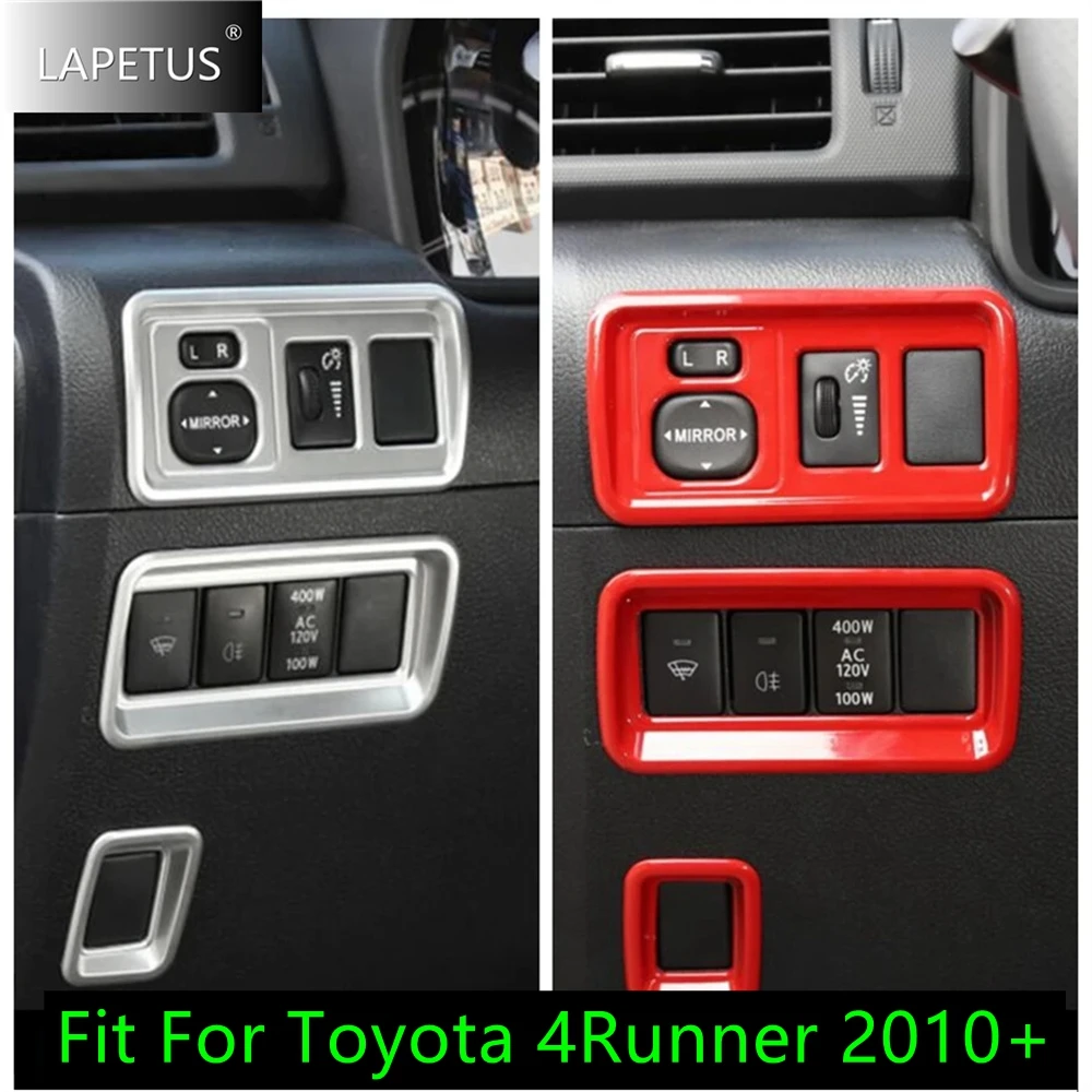 

Fit For Toyota 4Runner 2010 - 2019 ABS Rearview Mirror Button Adjustment Switch Frame Decoration Cover Trim Interior Accessories