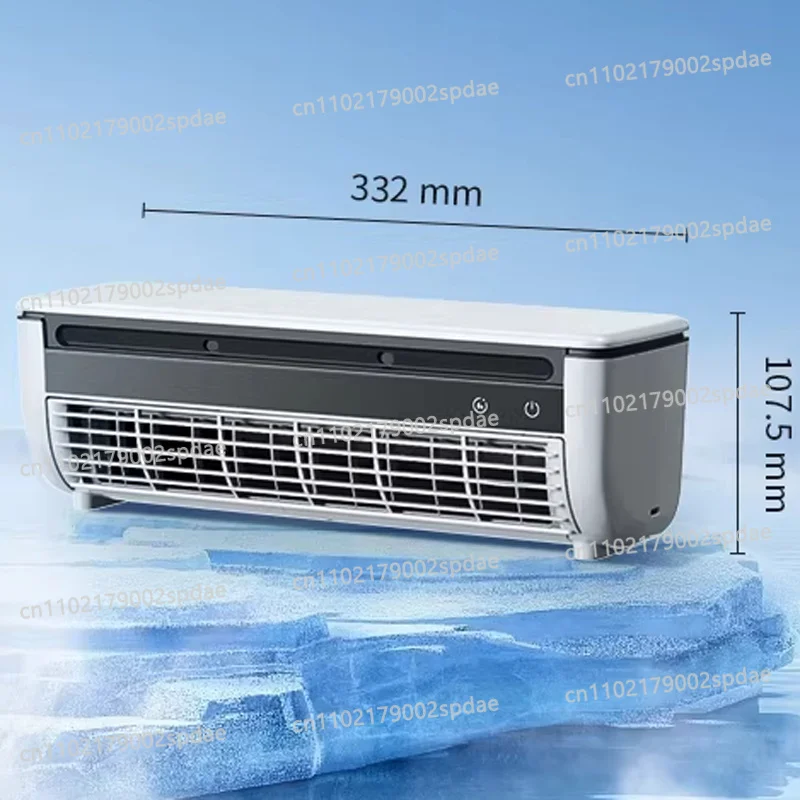 Installation-Free Wall Mount Compact Kitchen Air Cooler Fan Semiconductor Ice Mist Cooling Air Conditioner Fan