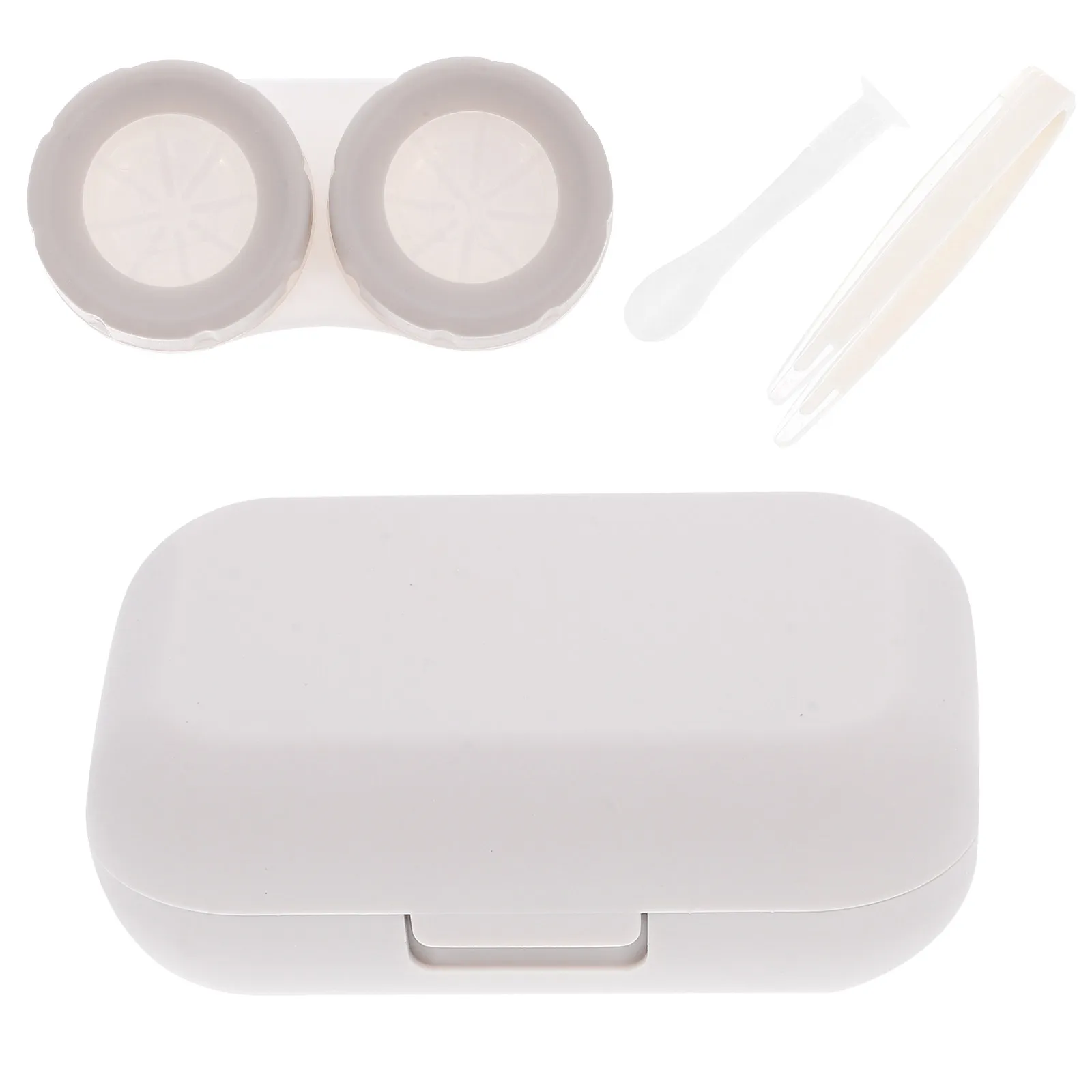 1Set Portable Travel Contact Lens Case Small Lightweight Leakproof Contacts Storage Box for Outdoor Makeup Bag Suitcase