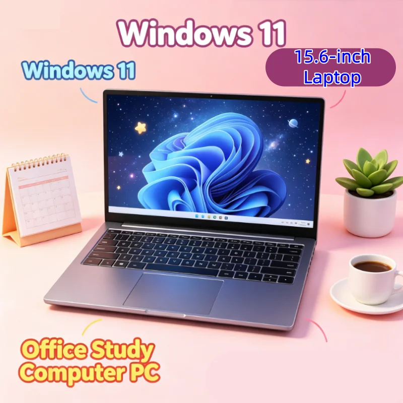 Популярный ультратонкий ноутбук для дома и офиса 15.6 дюймов, Intel N3700, 16 ГБ ОЗУ, 2 ТБ SSD, Windows 11 Pro, HD-экран