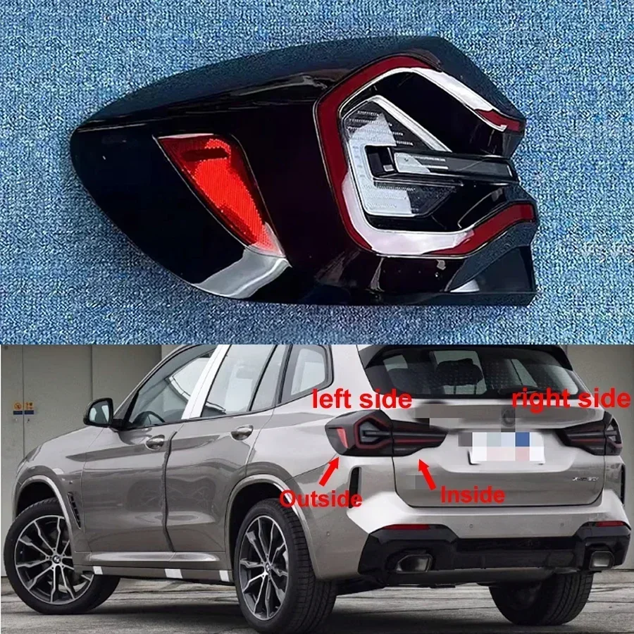 

For BMW X3 G08 2022 2023 Car Accessories Rear Outer Taillight Shell Tail Lamp Cover Turn Signal Stop Light Mask Plexiglass