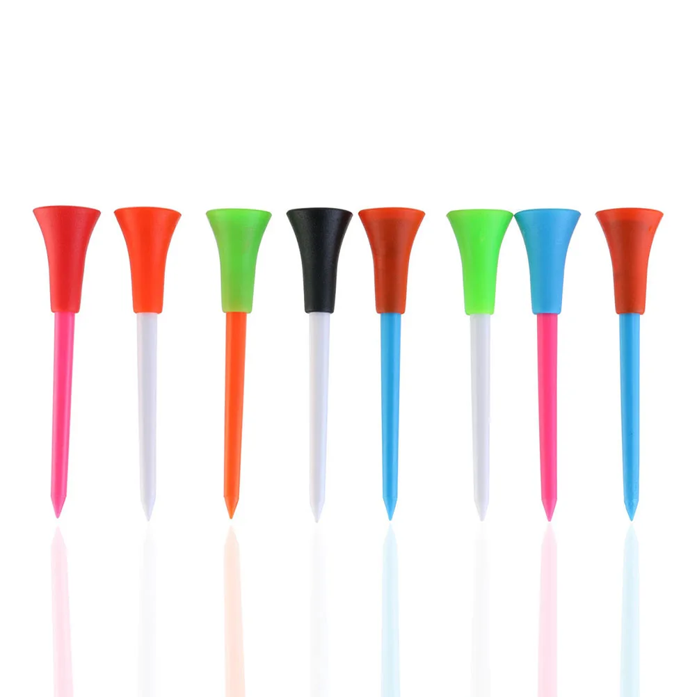 

50pcs Golf Tee Pegs Unbreakable 3 1 4 Inch Plastic Durable Ergonomic Training Accessories Golf Plastic Tees Supplies