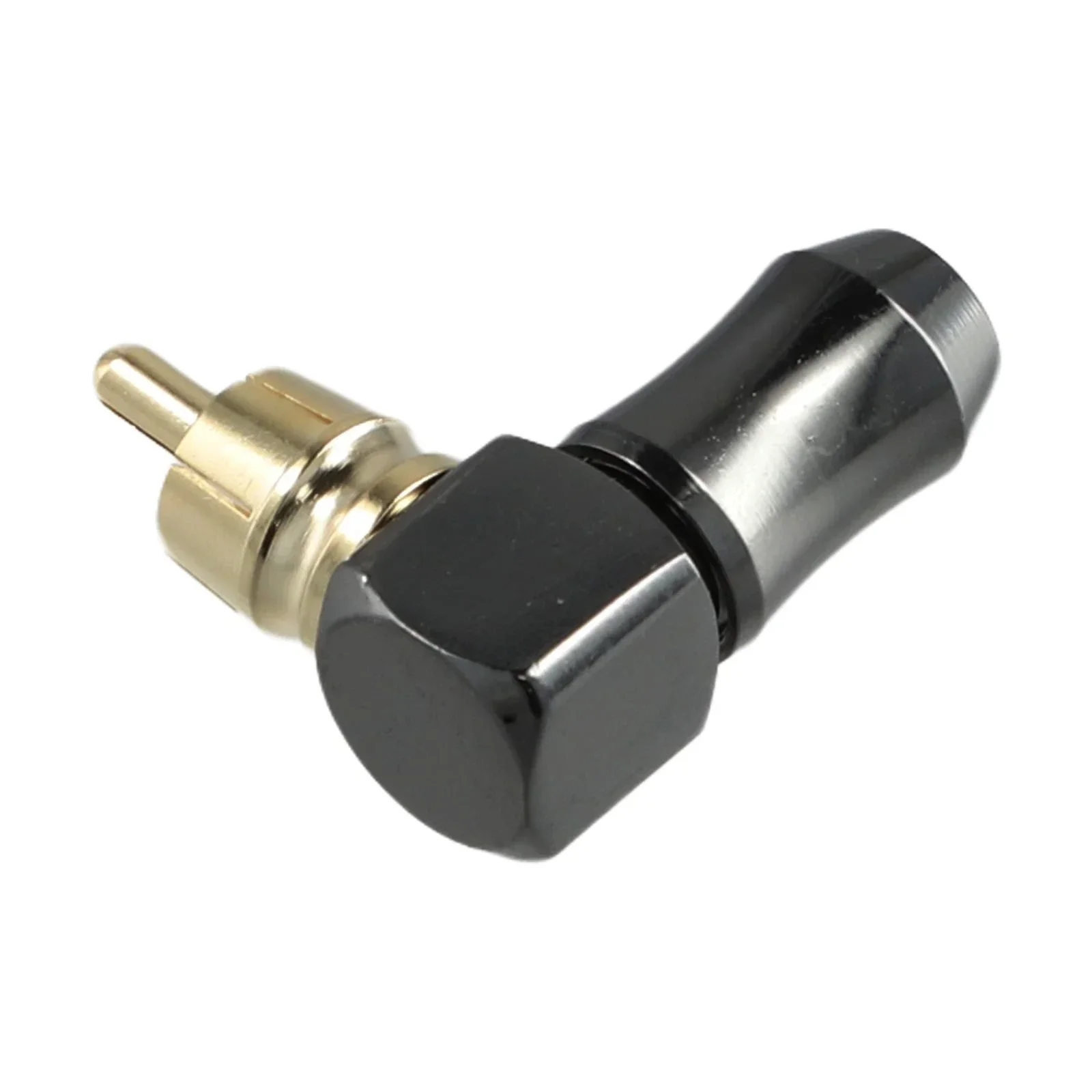 UniversaRCA Right Angle Elbow 90 Degree Male Conversion Head Male Plug Copper Audio Video Connector Soldering Adapte Accessories