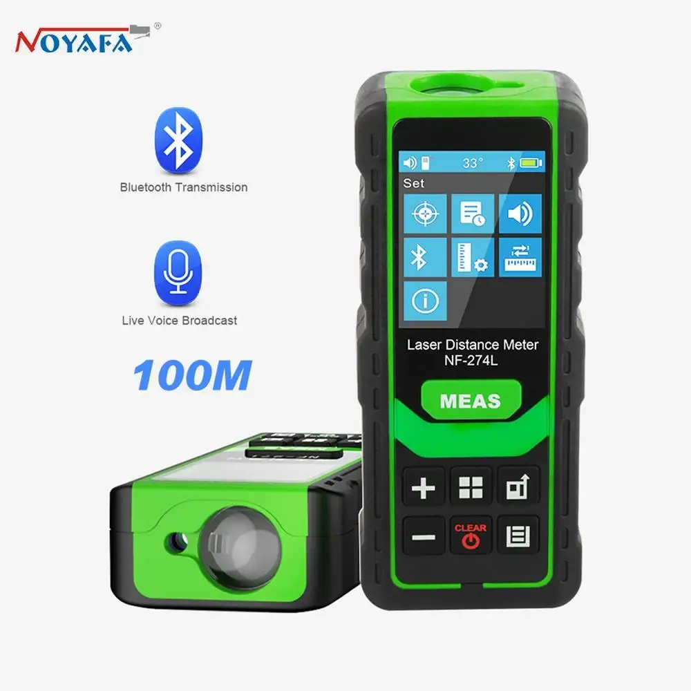 

Noyafa NF-274L Laser Distance Meter Electronic Roulette Digital Tape Rangefinder Trena Metro Range Finder Measuring