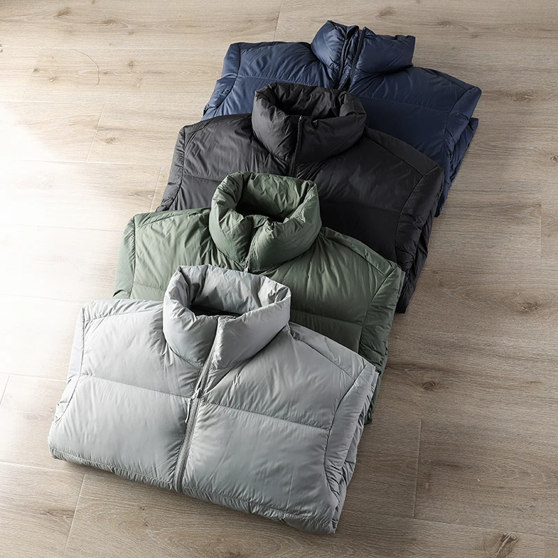 

Мужская пуховая куртка High Loly 90 White Du с воротником-стойкой, ветрозащитная, теплая, осенне-зимняя, модная, городская