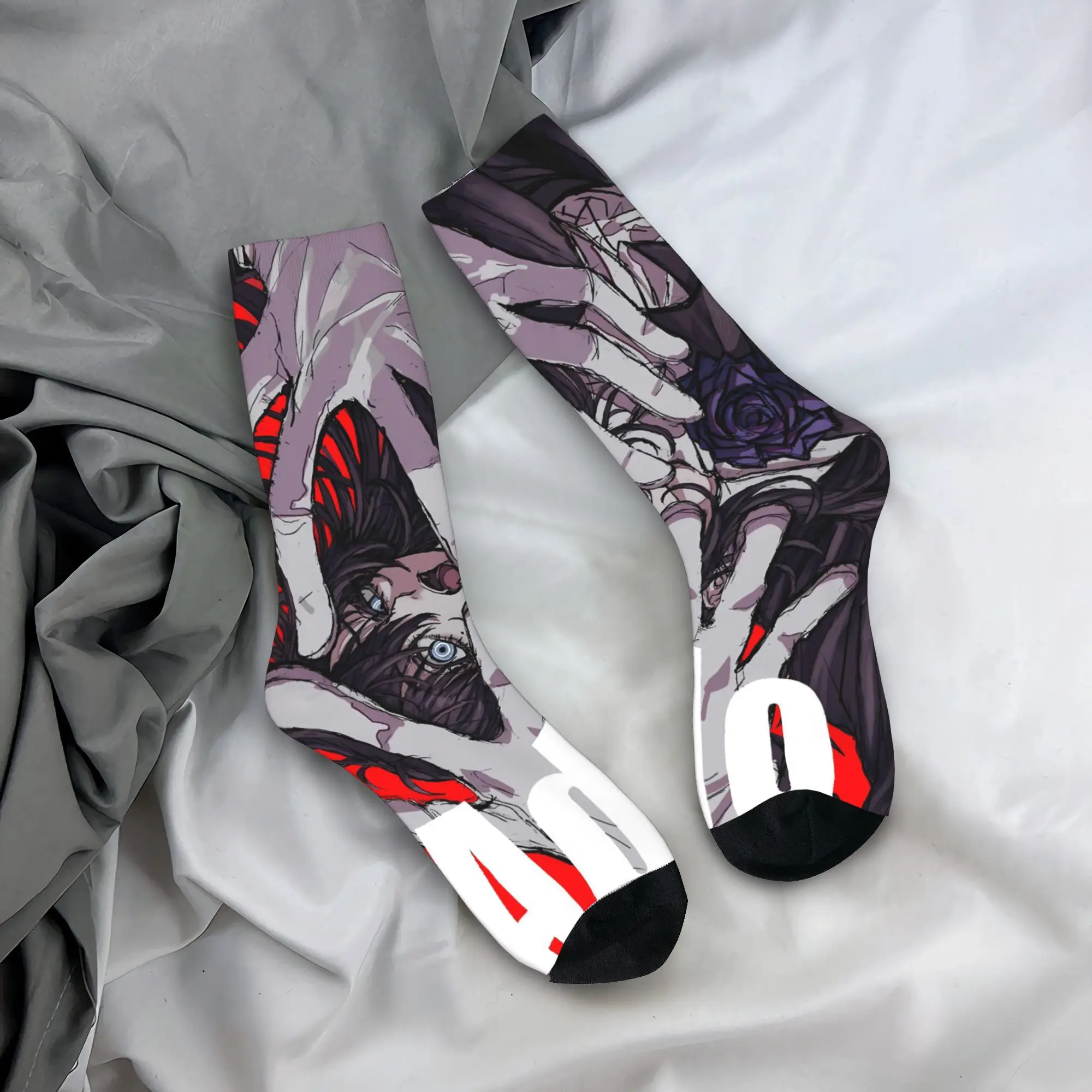 

Ado WORLD TOUR 2025 Hibana Socks Autumn Stockings Retro Couple Medium Soft Socks Graphic Cycling Anti-Slip Socks