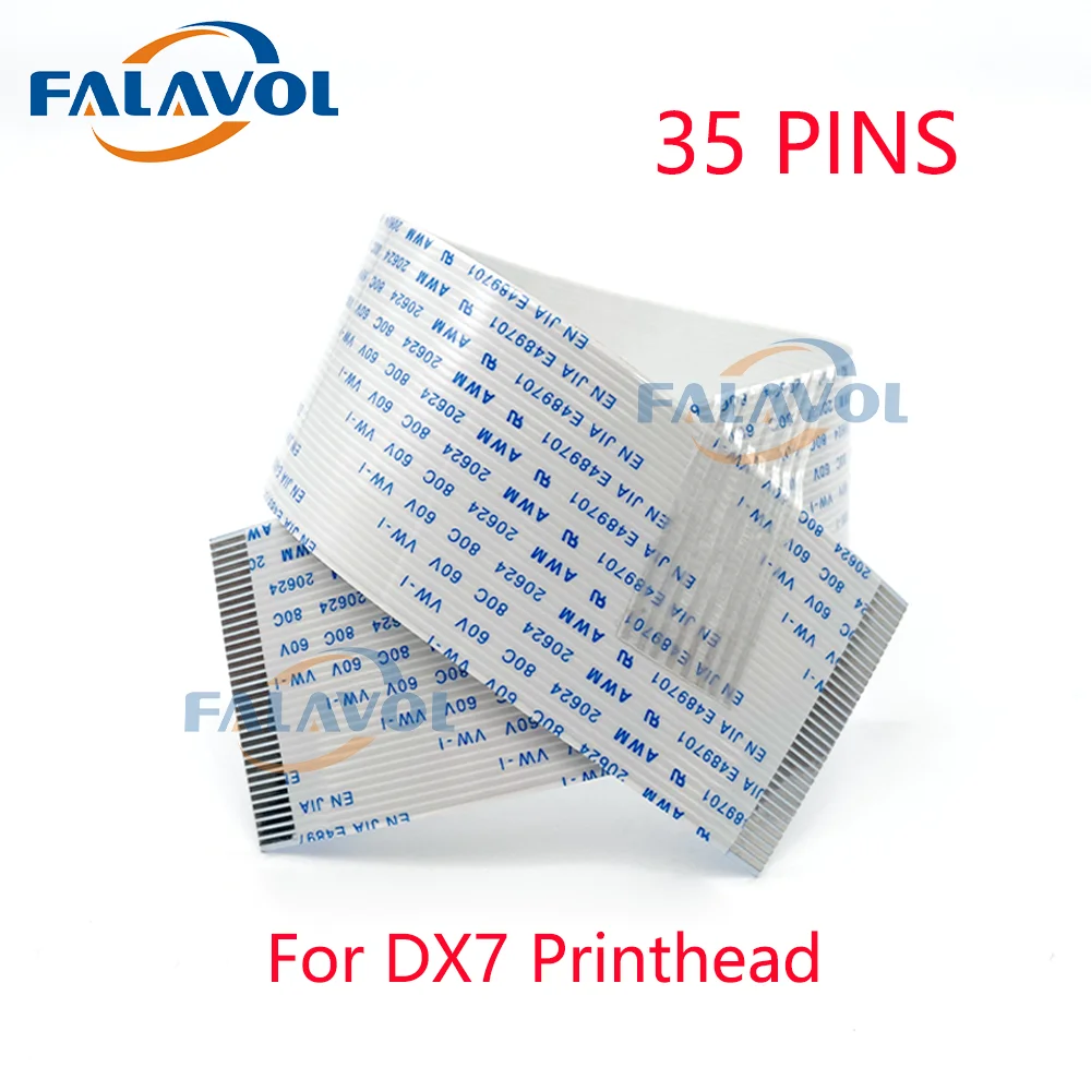 FALAVOL 10PCS 35Pin 400mm FFC Flat Data Head Cable For Epson DX7 Printhead Allwin Xuli Witcolor Human Plotter 35P Head Cable