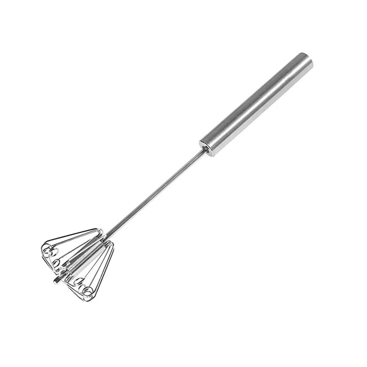 Stainless Steel Egg Whisk, Hand Push Rotary Whisk Blender, Versatile Milk Frother, Hand Push Mixer Stirrer for Blending