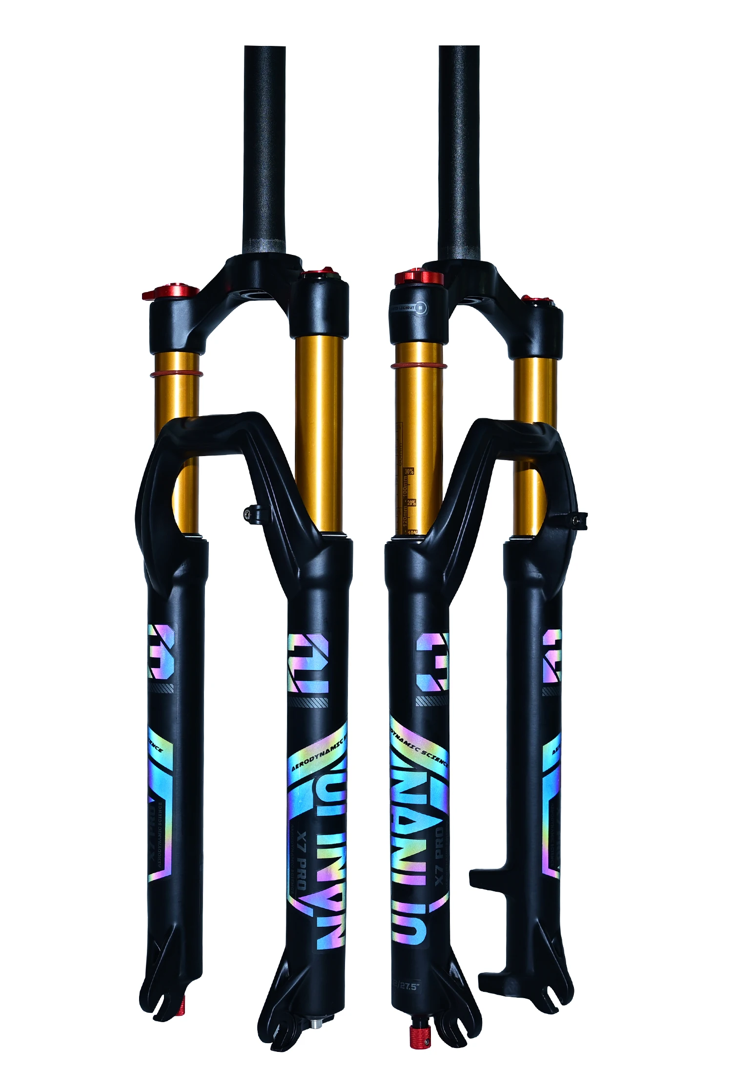 Nanlio X7PRO Fahrrad-Federgabeln, Öl-Gas-Gabel, 120/140 mm, Federweg 26/27,5/29 Zoll, Dämpfung und Rückprall-Aluminiumlegierung, 1,75 kg – Detail 19