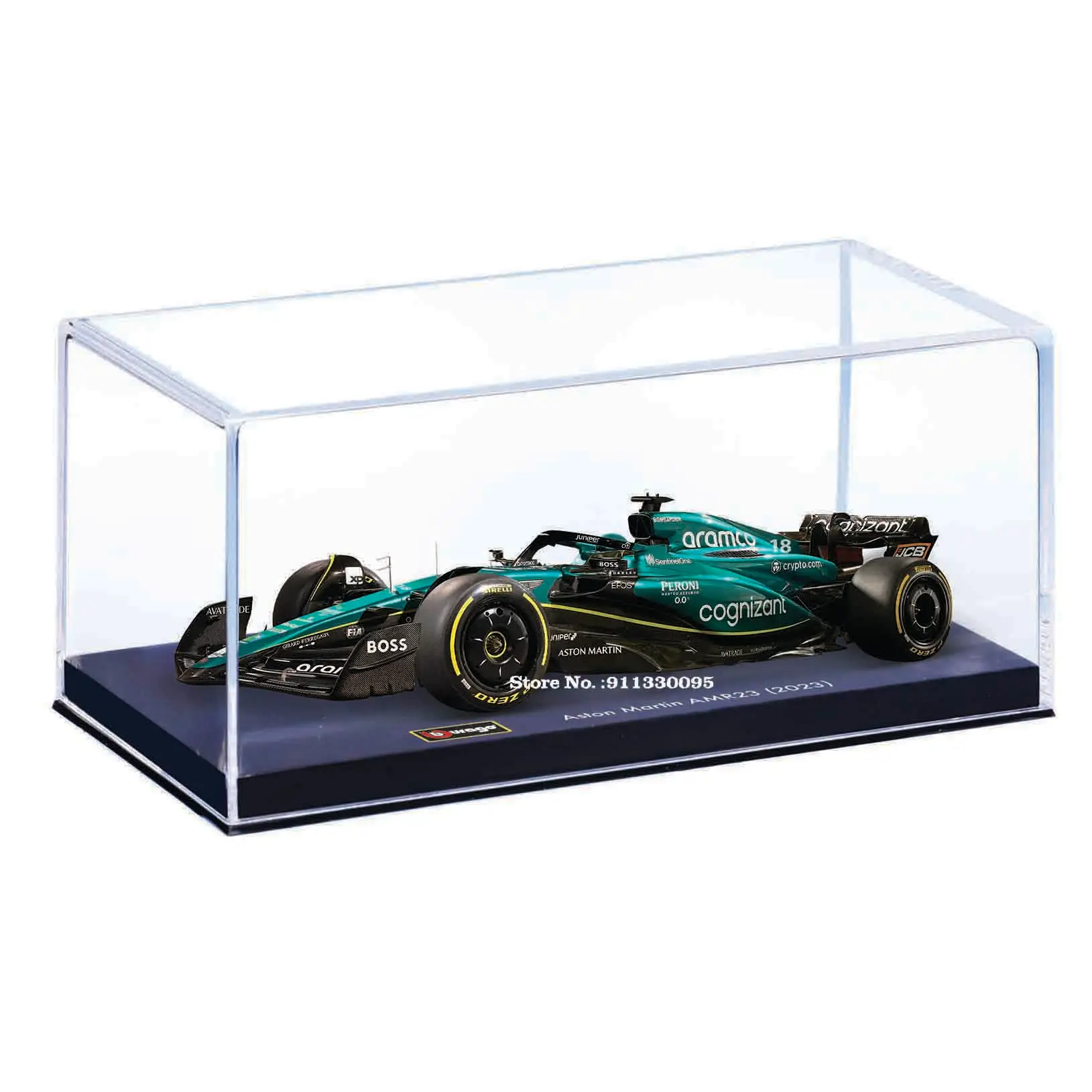 Bburago 1:43 F1 Aston Martin Aramco F1 Team AMR23 2023 #14 Alonso #18 Stroll Alloy Car Die Cast Model Toy Collectible