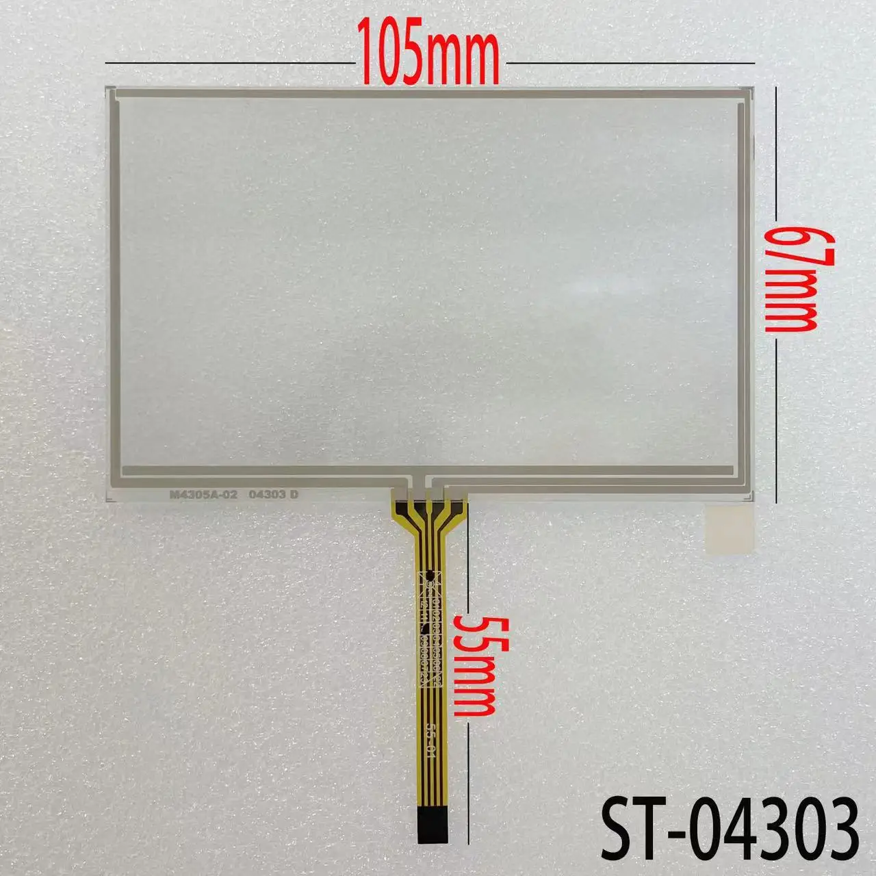 New 4.3 inch 4 wire 105mm*67mm Resistive Touch Screen Panel Digitizer Sensor 105*67 For MP4 MP5 GPS Industrial control ST-04303