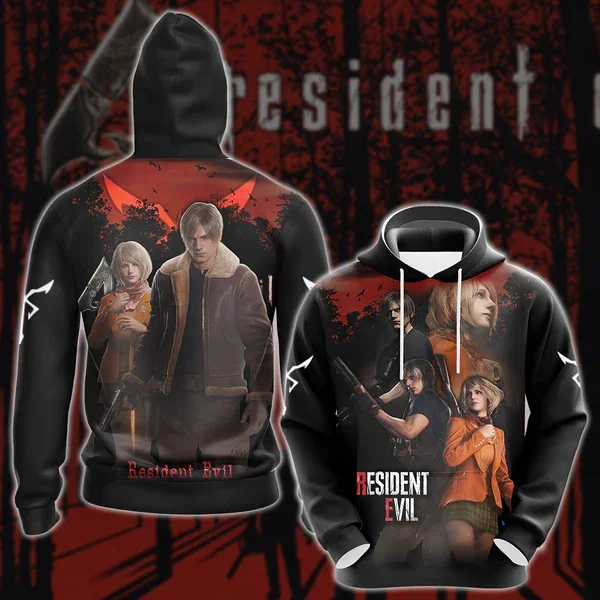 Anime game resident evil Hoodies 3D Print Women/Men Hoodie Sweatshirt Streetwear Hip Hop Pullover Kids Hooded Cosplay Clothing