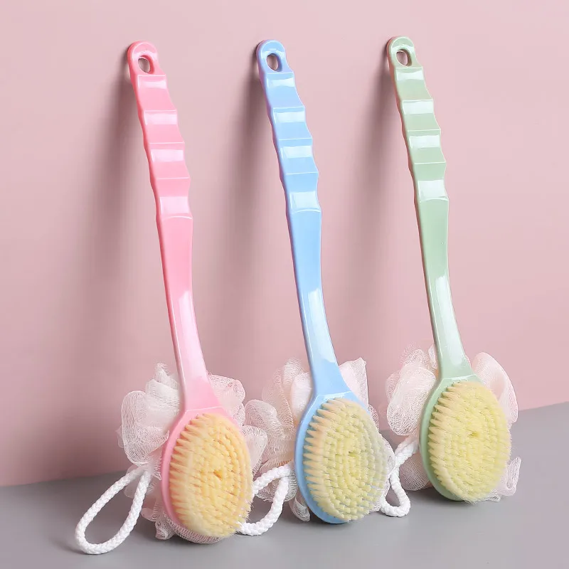 Bath Brush Long Handle Back Body Skin Cleaning Brushes Exfoliating Scrub Massager Bathroom Shower Back Spa Feet Rubbing Tool