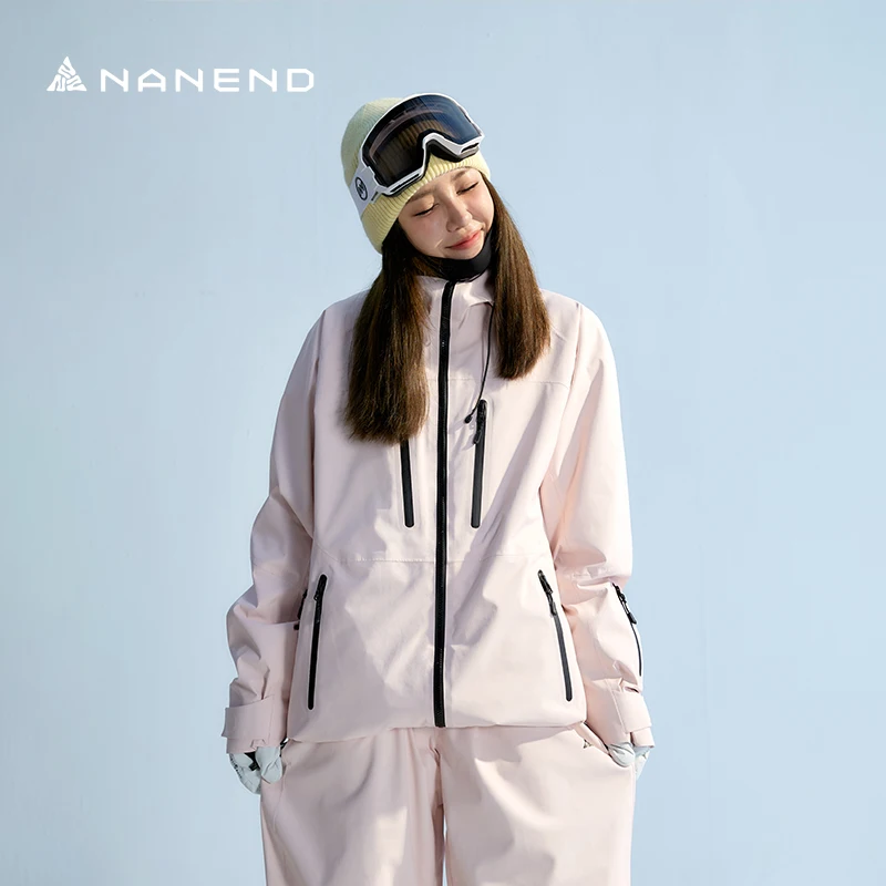 NANEND Ski Suit Women's 2024 New Ski Suit Snowboard Double Board Waterproof Loose Full Press Glue 3L Snow Suit Top