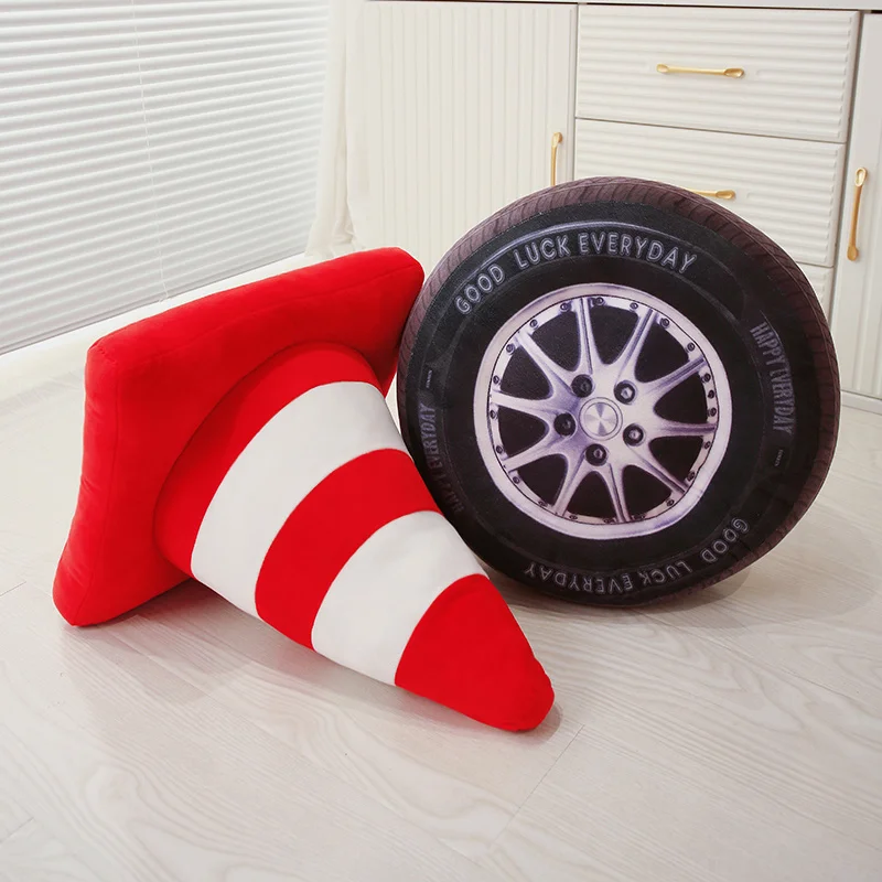 40cm Fun Traffic Safe Roadblock Plush Doll Pillow Simulation Traffic Light Stop Sign Plush Toy Home Decoration Gift For Children