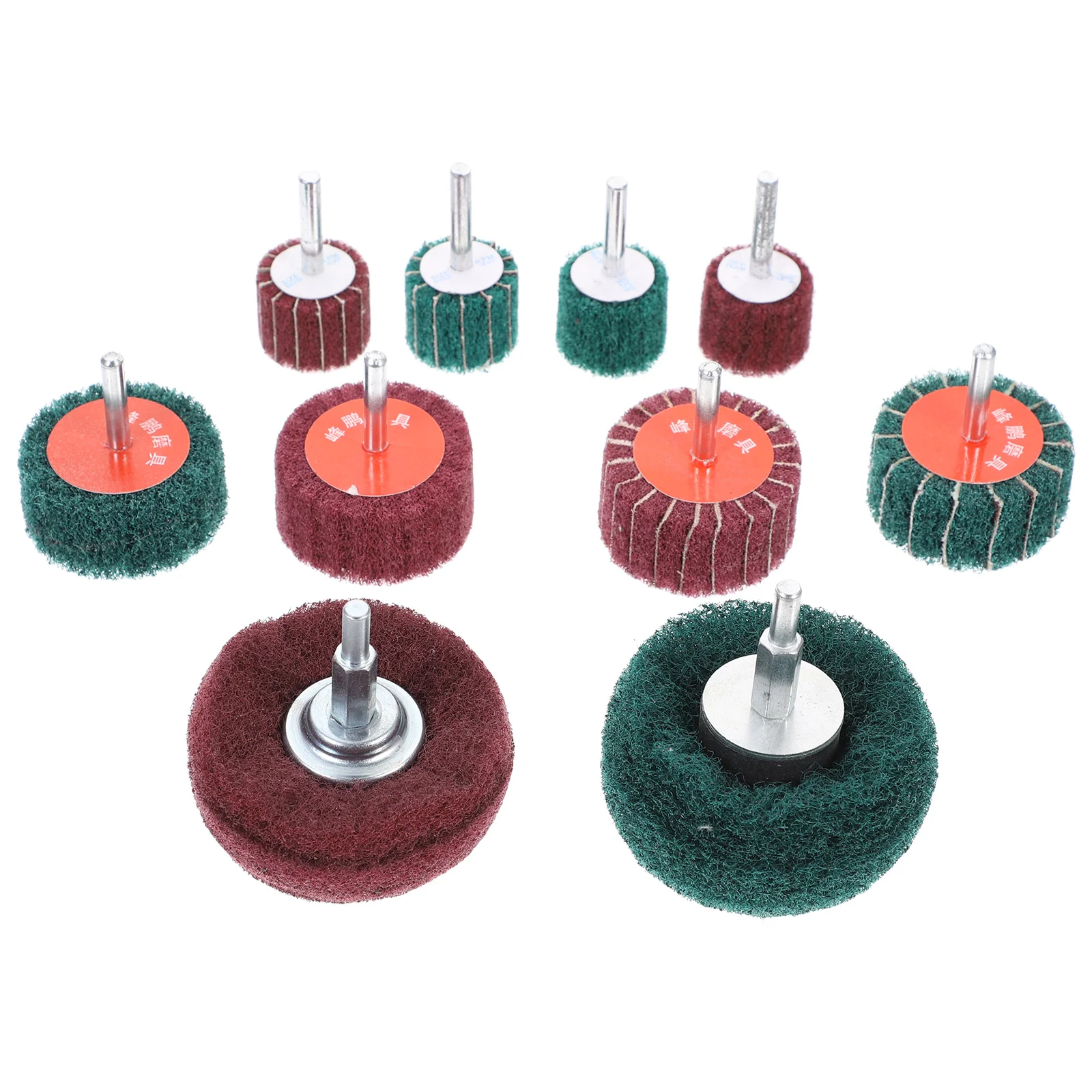 

10 Pcs Wire Scouring Pad Polishing Buffing Wheels Drill Grinding Head S Kit Deburring Rust Removal Rotary Tool Attachment
