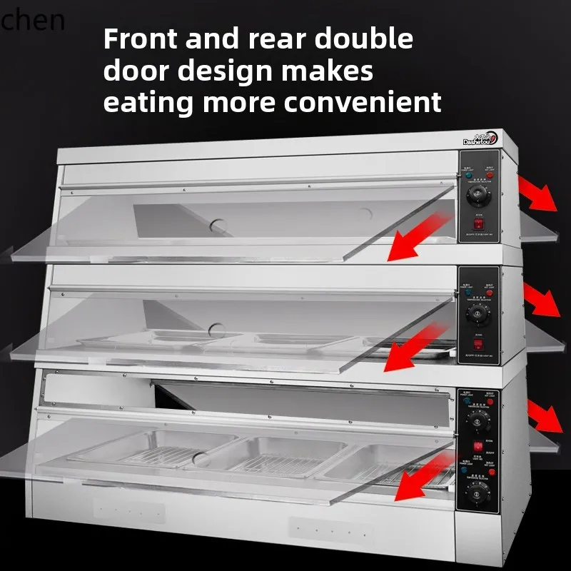 ZS  thermal insulation display cabinet electric heating constant temperature fresh-keeping fried  tart shop cooked food cabinet