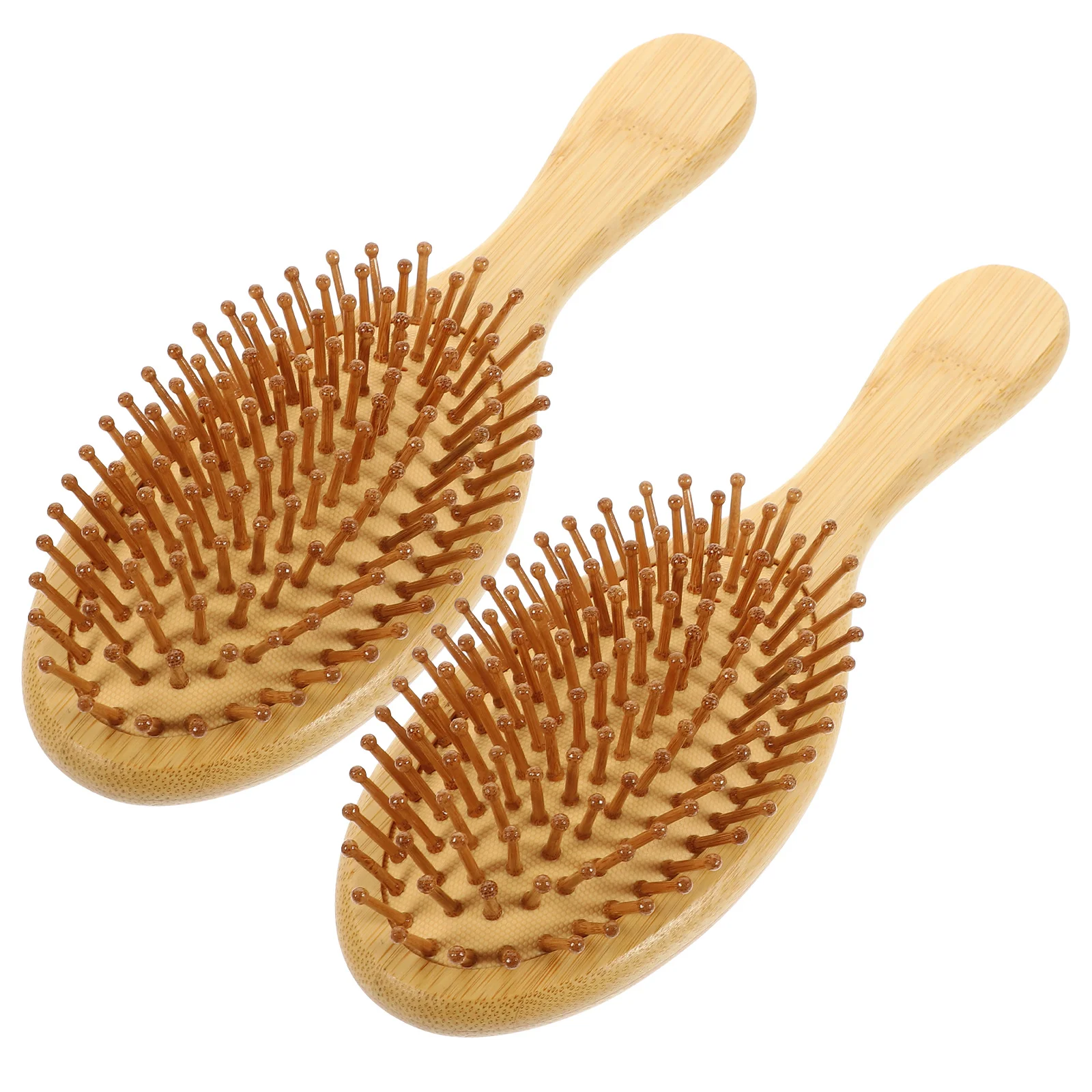 2 قطعة مشط تدليك فروة الرأس مادة الخيزران مكافحة ساكنة وفك تشابك الشعر أداة العناية للشعر الرطب والجاف مشط خشبي للرجال والنساء #6