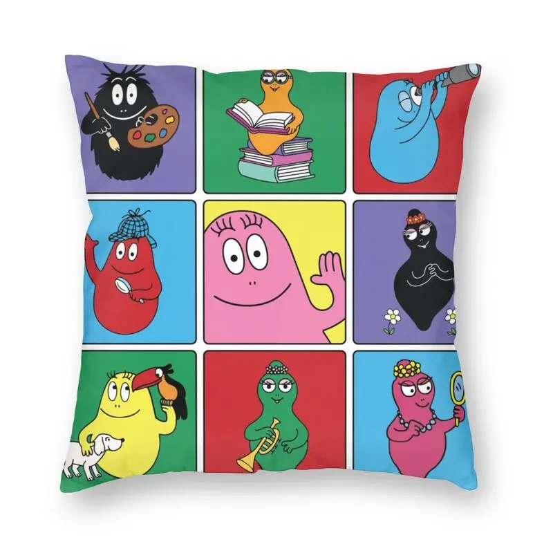 

Barbapapa Cartoon Cushion Cover Sofa Decoration Babapapa Square Pillow Case