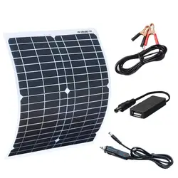 XINPUGUANG Solar Panel 10W Panel słoneczny 5v / 12 V elastyczny Panel słoneczny 18V 20W 12 woltów camping USB / DC 55*21 dla powerbank do telefonu komórkowego samochód łodzi RVs