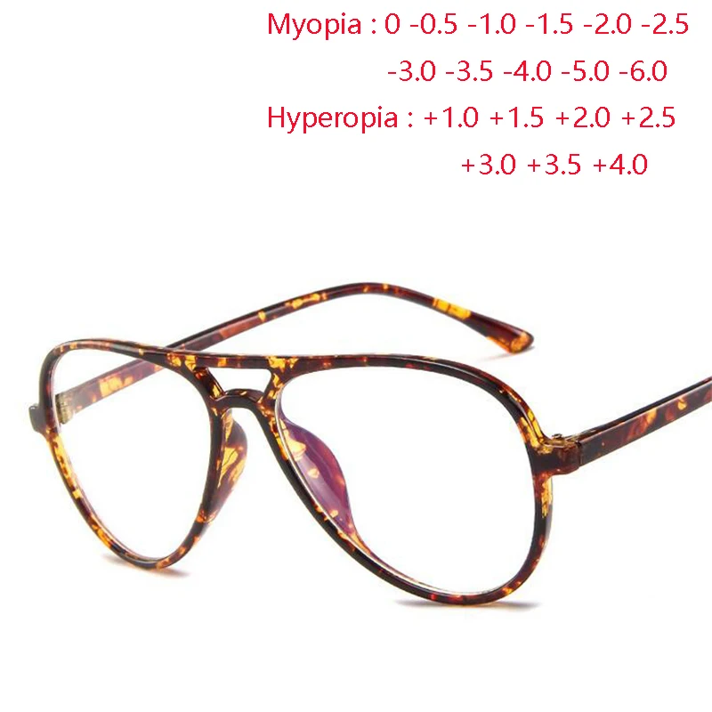 Asferyczne okulary korekcyjne z pojedynczym obiektywem dla krótkowzrocznych okulary PC Frame Cat Eye Myopia Glasses Woman 0 -0.5 -0.75 To -6.0