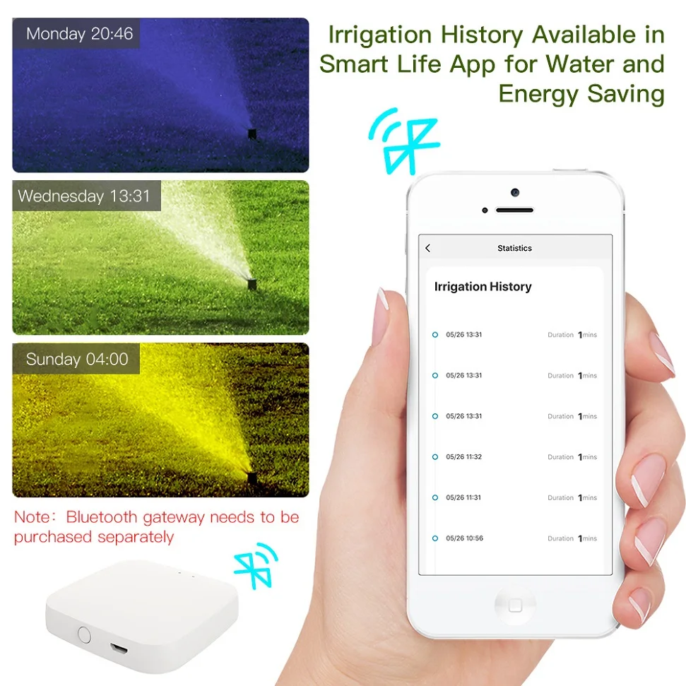 BLuetooth Valve Garden Watering System Automatic Irrigation Programmer Tuya Smart Life Home Moes Timer Sprinkler Drip Controller