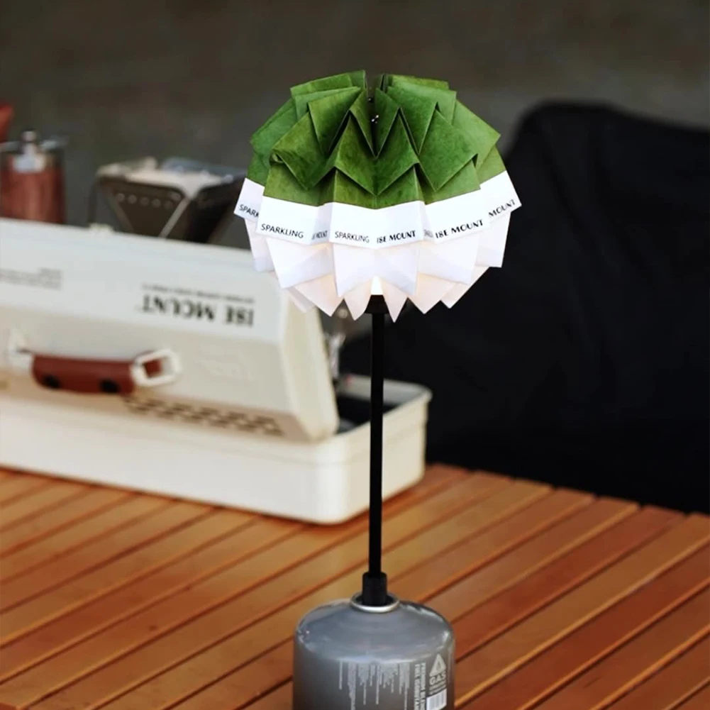 DIY Outdoor Pinecone Paper Camping Light Shade Lamp Cover Folding Camping Lampshade for Outdoor Camping Tent (No lights)
