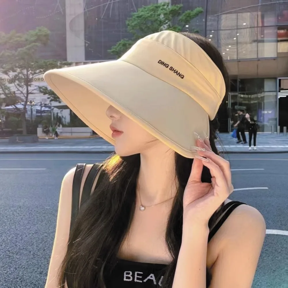 Hot Sale Wide Brim Empty Top Hat Versatile Trendy Fisherman Hat Anti-UV Simple Beach Hat Summer