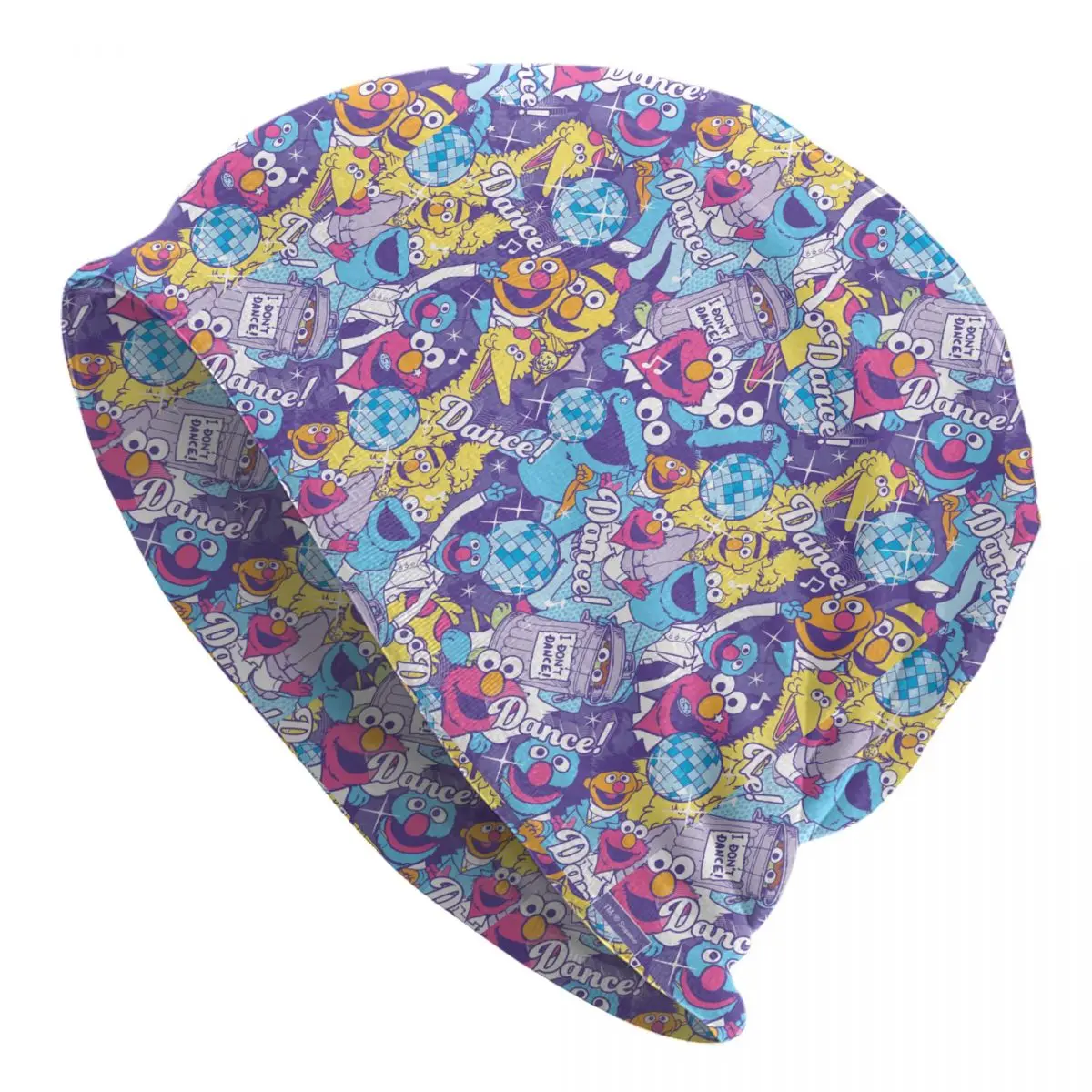Sesame Street Groovy Dance Cap Goth Unisex Outdoor Skullies Beanies Hat Summer Warm Head Wrap Bonnet Hat
