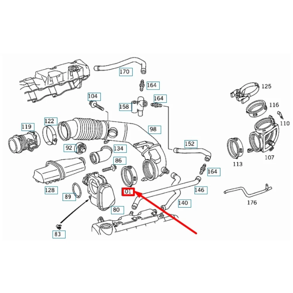 OEM 112159008064 ปะเก็นท่อไอดี ซ่อมเครื่องยนต์ ตามภาพ วาล์วหมุนเวียนไอเสีย