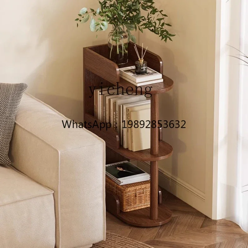 sofa side few household living room side cabinet simple ultra-narrow small storage solid wood bedside rack
