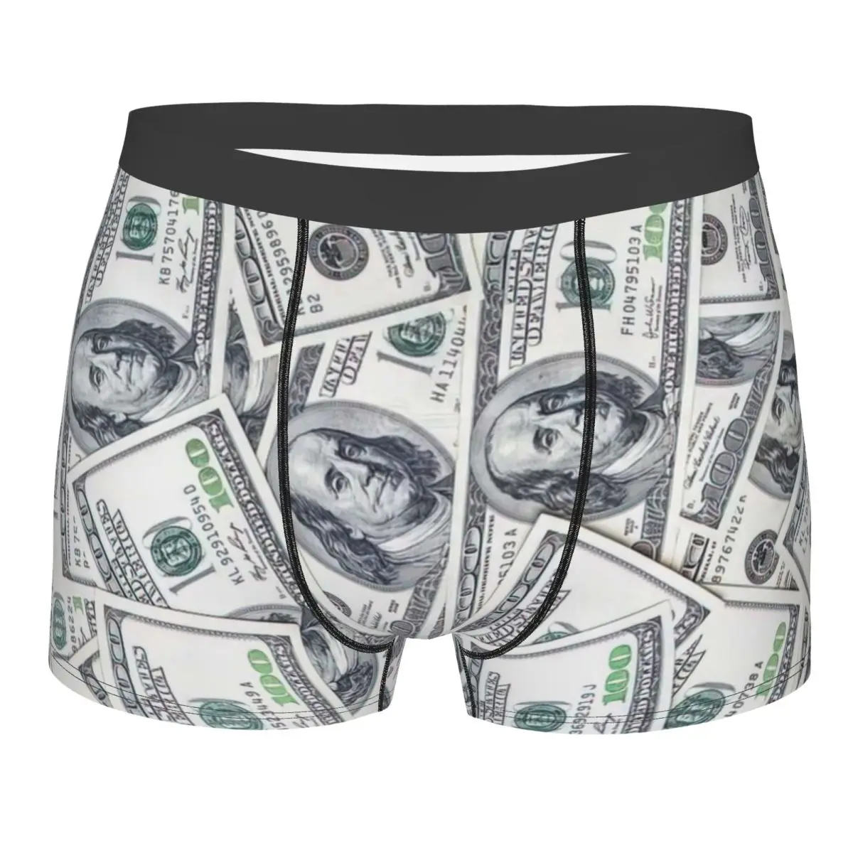 Dollar Underpants Breathbale Panties Male Underwear Print Shorts Boxer Briefs