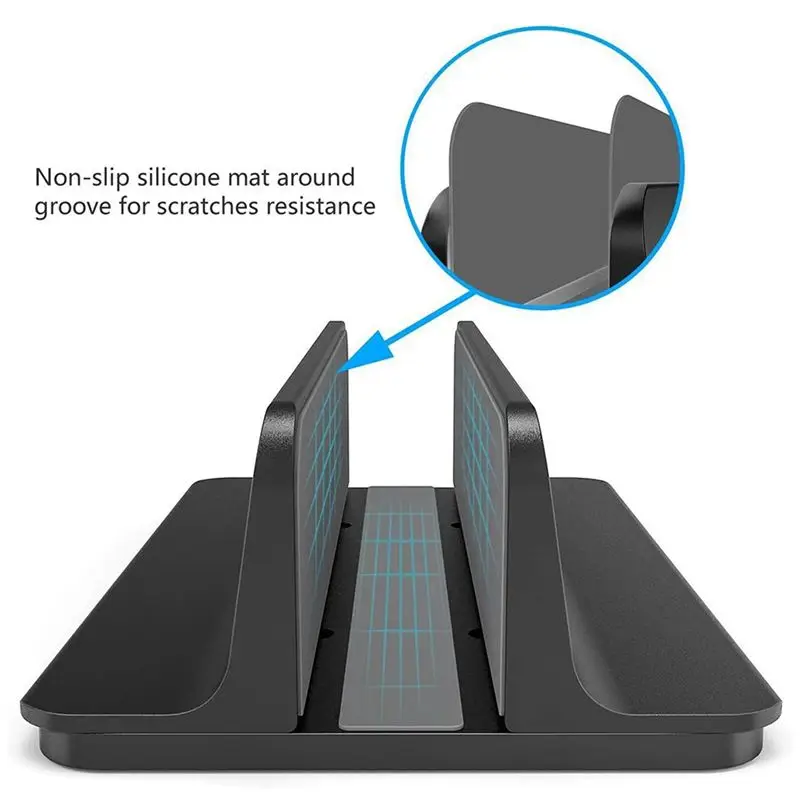 Leading-2X Vertical Laptop Stand Holder, Adjustable Laptop Holder Desktop Stand With Adjustable Dock Size (Up To 17.3 Inches)
