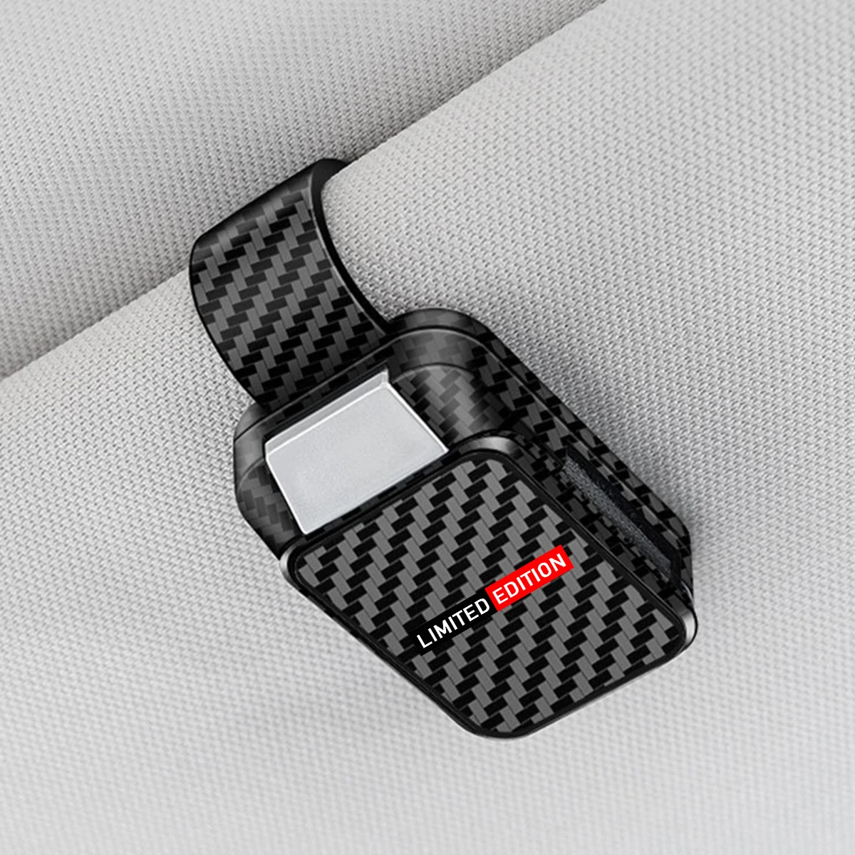 1 قطعة ألياف الكربون نمط سيارة الشمس قناع نظارات حامل كليب لتويوتا لكزس نيسان شيفروليه هيونداي كيا اكسسوارات السيارات الداخلية