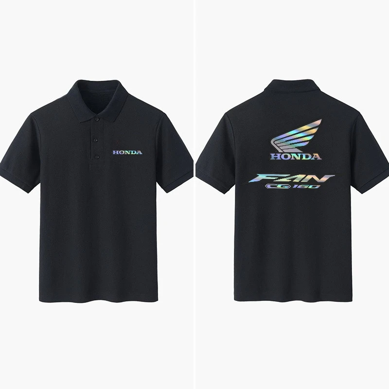 Nuevo traje de carreras Honda, camiseta de manga corta para motociclismo, POLO de verano 2025, camisetas ligeras y transpirables para hombres y mujeres