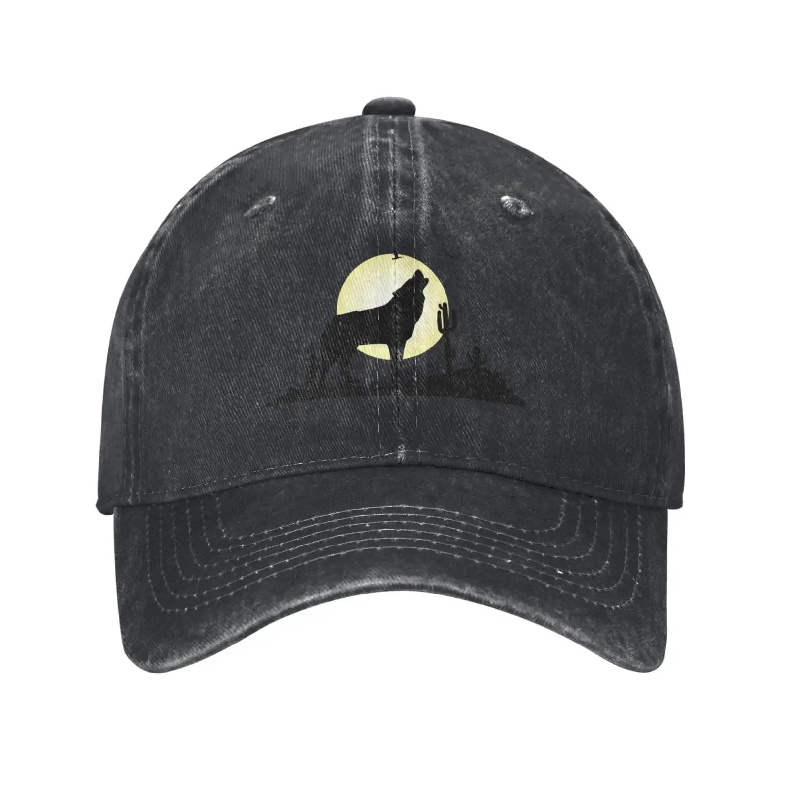 The Wolf Howls Under The Moon Baseball Cap for Men Women Hats Trucker Caps Dad Hat