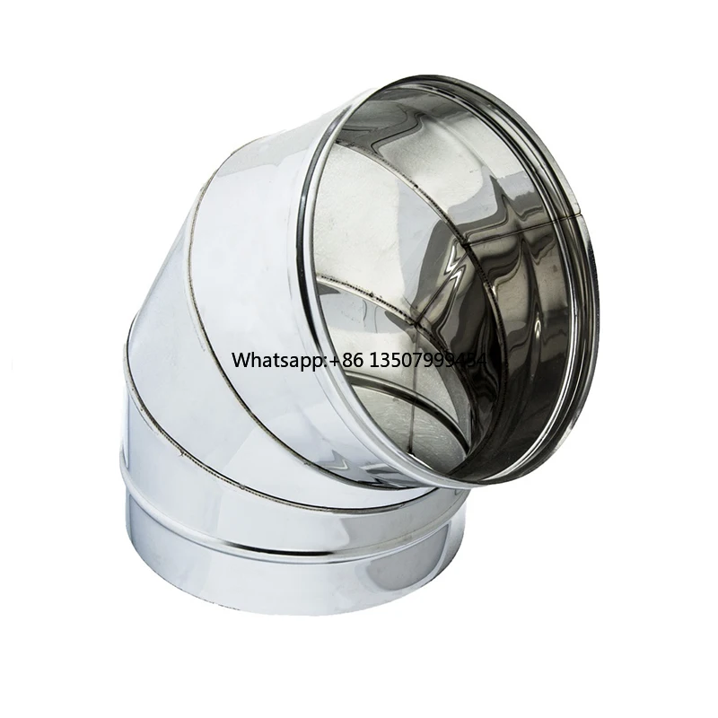 

Made In Italy 80-180mm Diameter Range 0.5mm Thickness Chimney And Flue Gas Exhaust Parts 60 Degree Elbow