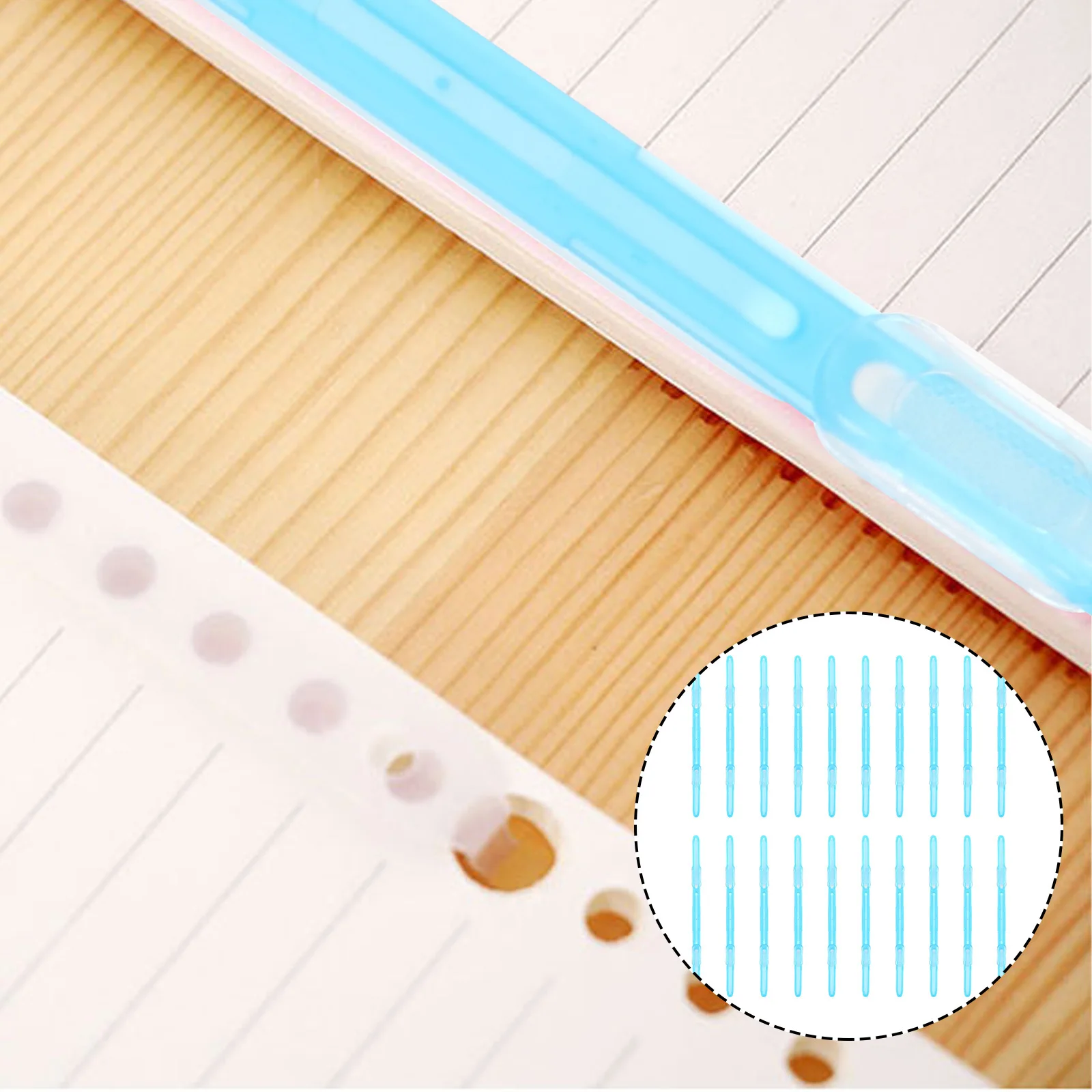 20pcs Plastic Bookbinding Clips Loose-Leaf Binder Clip For Office School Stationery File Paper Fastening Lightweight