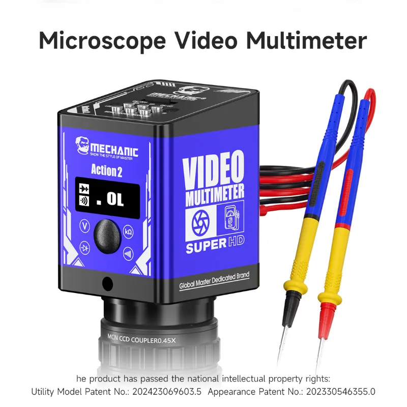 

Mechanic 38MP HDMI Microscope Camera With Multimeter Pen Dual Display Sync Screen for PCB Welding & Electrical Video Measurement