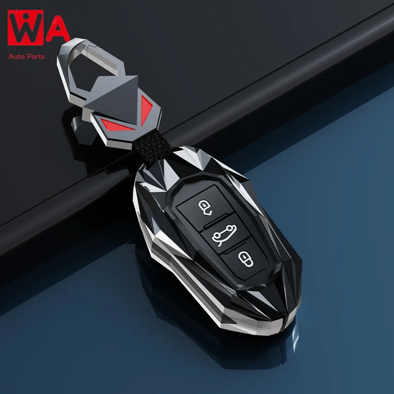 

Alloy Car Smart Key Case Cover Shell For Peugeot 2008 3008 4008 5008 308 408 508 Citroen C1 C2 C4 C6 C3-XR Picasso Grand DS3 DS5