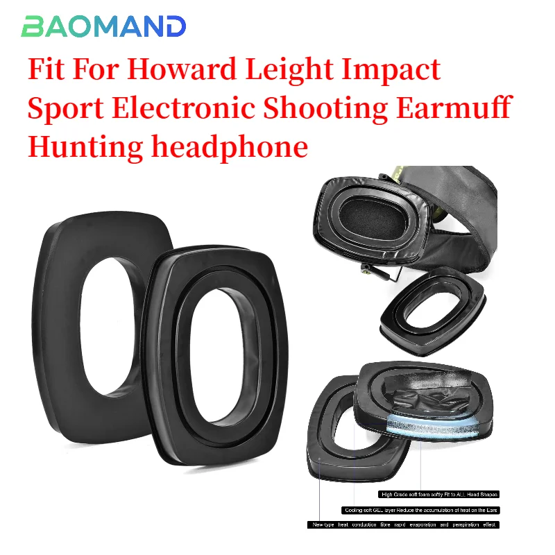 Almohadillas deportivas de repuesto de Gel refrescante para Howard Leight Impact Sport, orejeras electrónicas para tiro, auriculares de caza, cubierta para los oídos
