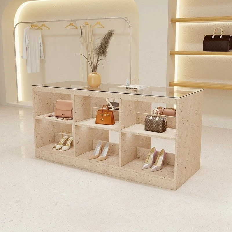 

Clothing store glass island cabinet water table women's jewelry counter ornament