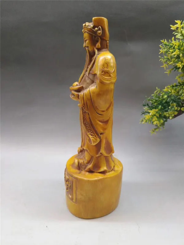 Crafts bone carving 19046, God of Wealth to style 7.5, height 20 centimeters, weight 680 grams