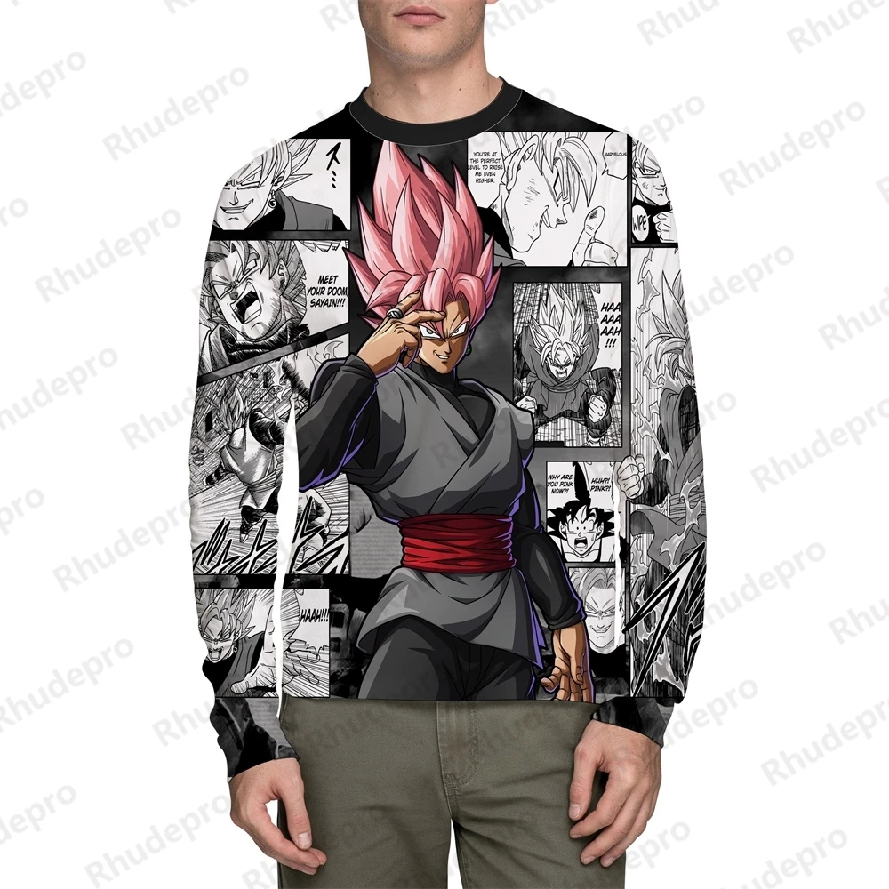 

2024 Anime Seven Dragon Ball Peripheral The Series Of Goku Long sleeve T-shirts Men's 3D Short Sleeve Couple Oversized