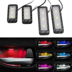 4Pcs Decorative Lights Armrest Interior Door Handle Lighting Auto Atmosphere Lamp 6 Colors LED Car Inner Bowl Light Universal